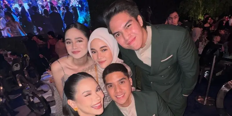 Potret Beda Gaya Al El dan Dul Bareng Pacar di Kondangan, Syifa Hadju dan El Rumi Romantis